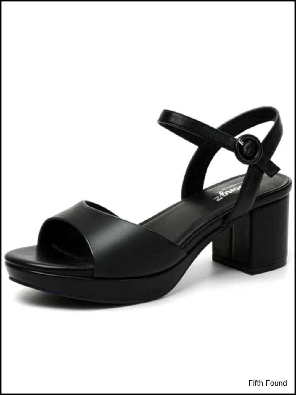 Women's Chunky Block Heel Platform Sandals Strappy Ankle Strap PU Faux Leather